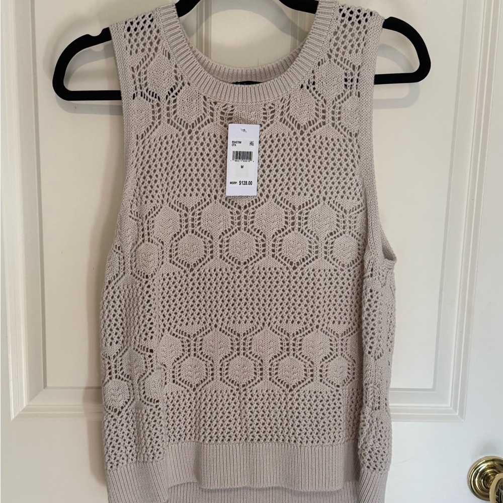 Splendid Sleeveless Beige Knit Top